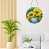 DIY Sunflower Diamond Painting Double Sided Hanging Suncatcher Pendant