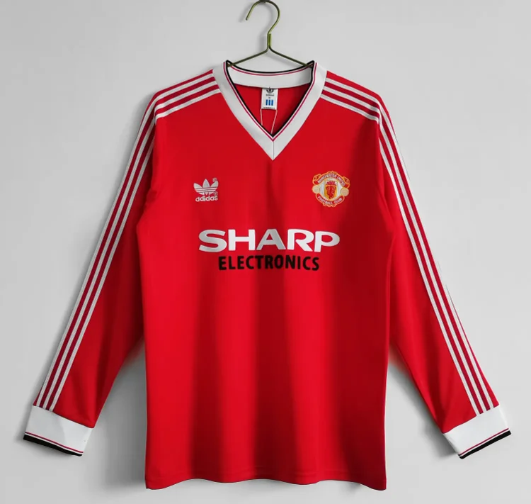 1983 Manchester United Home Long Sleeve Retro Jersey