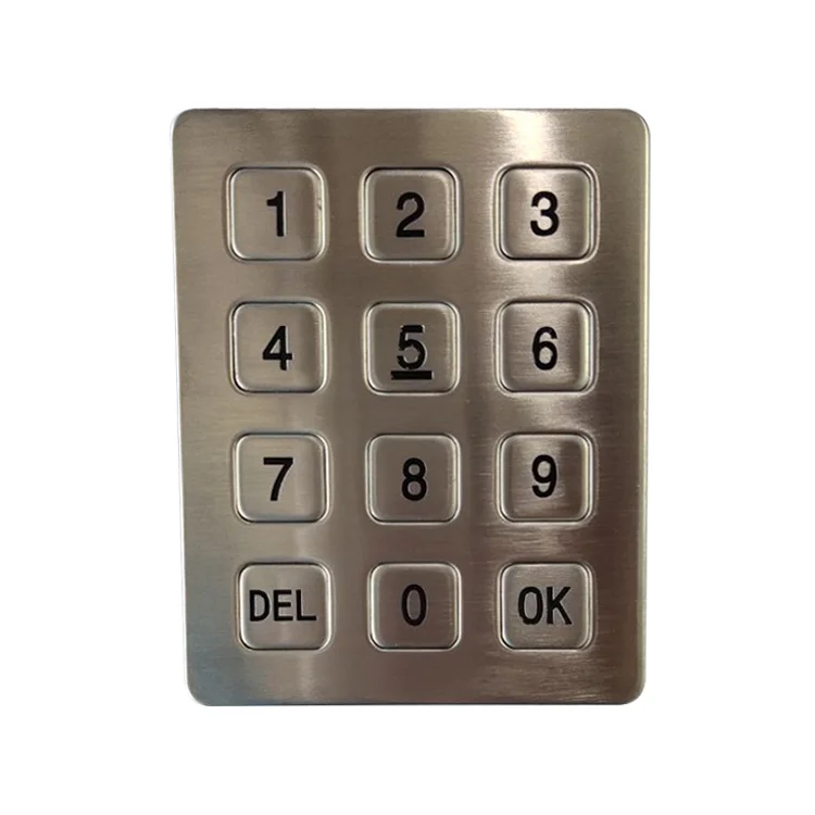 Stainless Steel RFID Matrix payment machine keypad/3x4 12 keys door lock keypad/digital keyboard