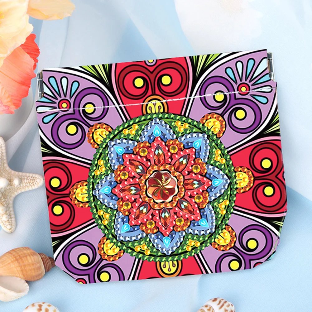 5D DIY Mandala PU Partial Special Shaped Diamond Painting Wallet Gifts for Women