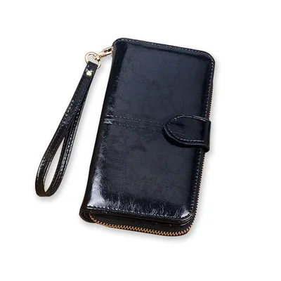 Pongl Leather Women Wallets Women Purses Fashion Long Zipper Women's leather Money Coin Holder Female Purse Female Purse Zipper