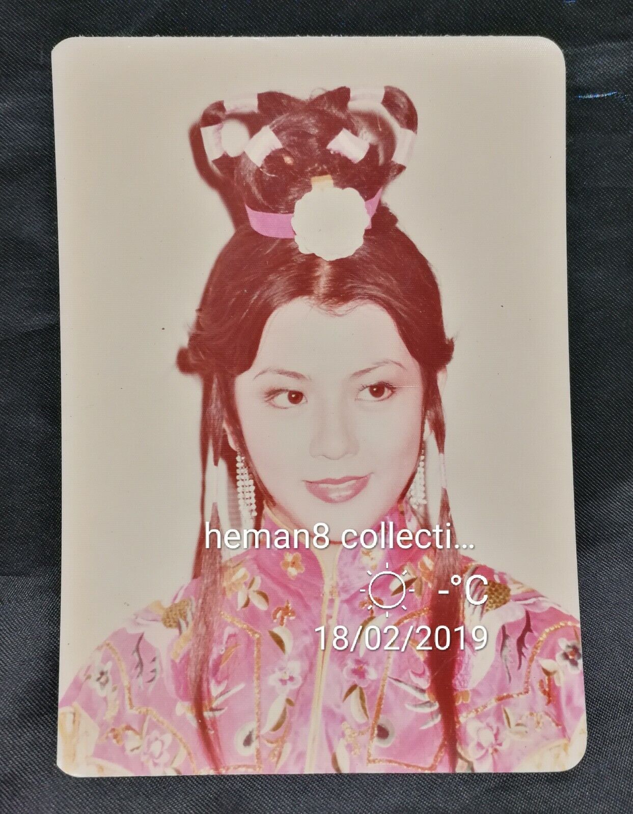 80's Joan Tong 唐麗球 古裝照片 Hong Kong TV movie actress real colour Photo Poster painting