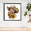 Diamond Painting -DIY Round Drill Sunflower Cowboys(40x40cm)