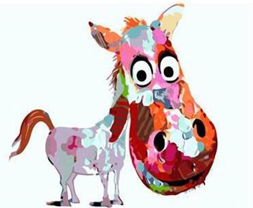 

Colorful Donkey – Paint By Numbers - 40*50CM, 501 Original