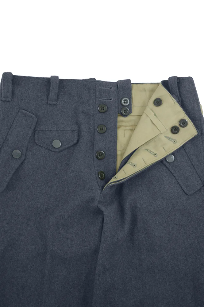   Luftwaffe German Fallschirmj&auml;ger M1940 Blue Grey Wool Jump Trousers German-Uniform