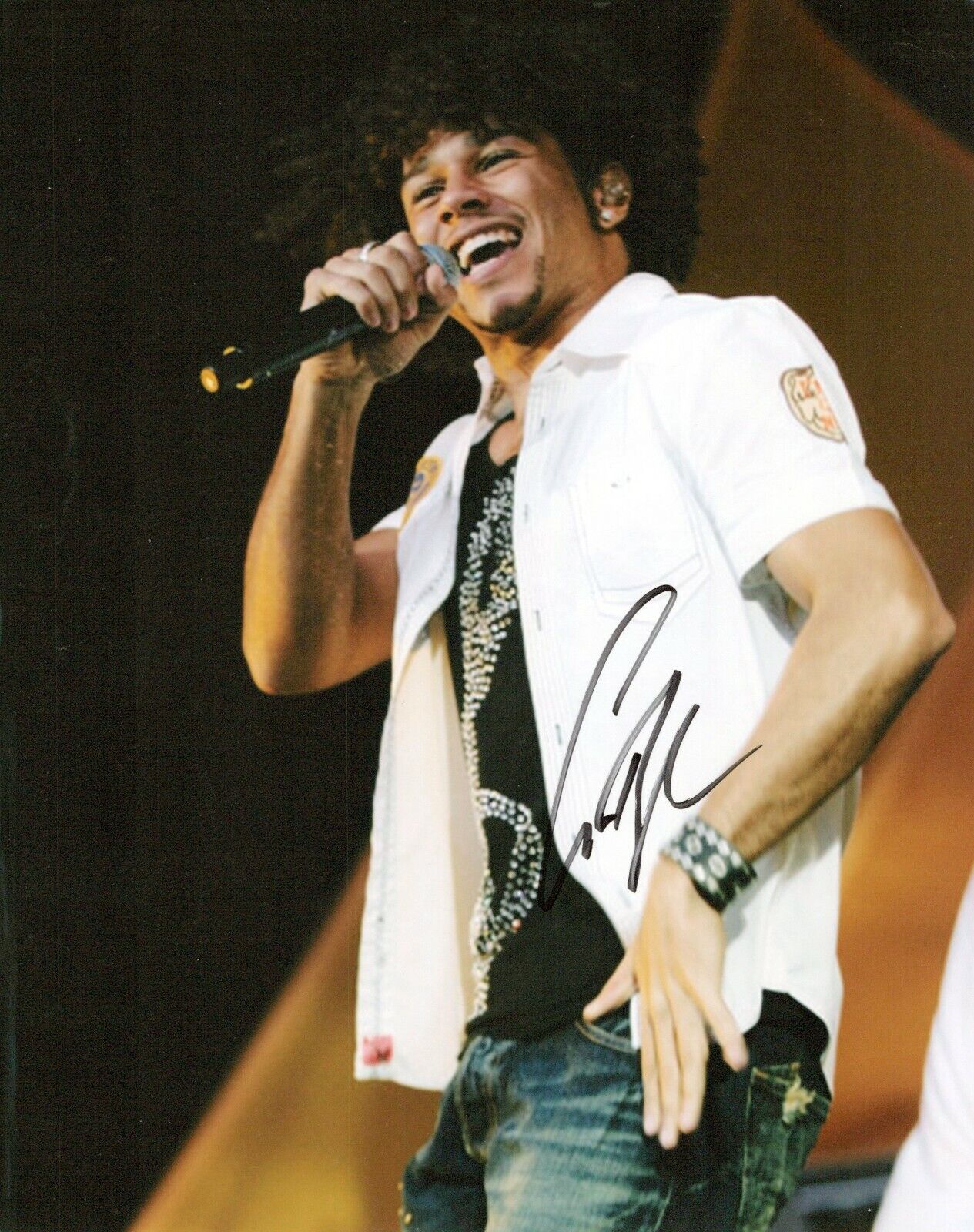 Corbin Bleu head shot autographed Photo Poster painting signed 8x10 #3 small dings out of focus