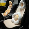 Cozy Flower Car Used Cushion Autumn Winter Plush Seat Cover 