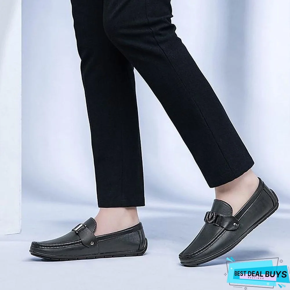 Men's Fall Daily Loafers & Slip-Ons Pu Light Brown / Black / Khaki