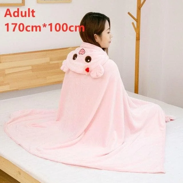 Cute Super Comfy Kawaii Animals Blanket Cape SP16764