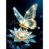 5D Diamond Painting Kit Full Drill Round Resin Rhinestone Canvas(Butterfly)