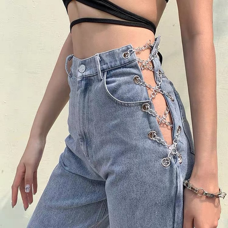 Chained Up High Waist Jeans