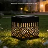 Solar Powered Deck Step Stair Lights Mandalas Theme Waterproof Fence Light Decorative Mandalas Lights for Garden Post Patio Backyard Yard Decor