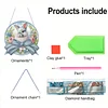 Easter Bunny DIY 2D Flat Acrylic Double Sided Diamond Painting Hanging Pendant