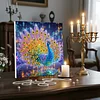 Framed Diamond Painting - Special Shaped - Peacock (25x25cm)