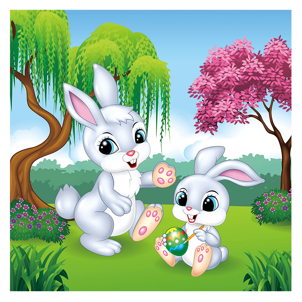 

Cute Rabbit - 11CT Stamped Cross Stitch - 40*40CM, 501 Original