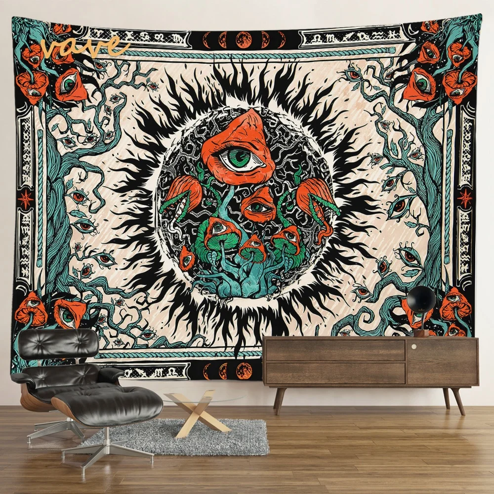Nigikala Sun Moon Mandala Tapestry Wall Hanging Boho Hippie Witchcraft Astrology Cloth Fabric Tapestry Aesthetic Room Bedroom Decor