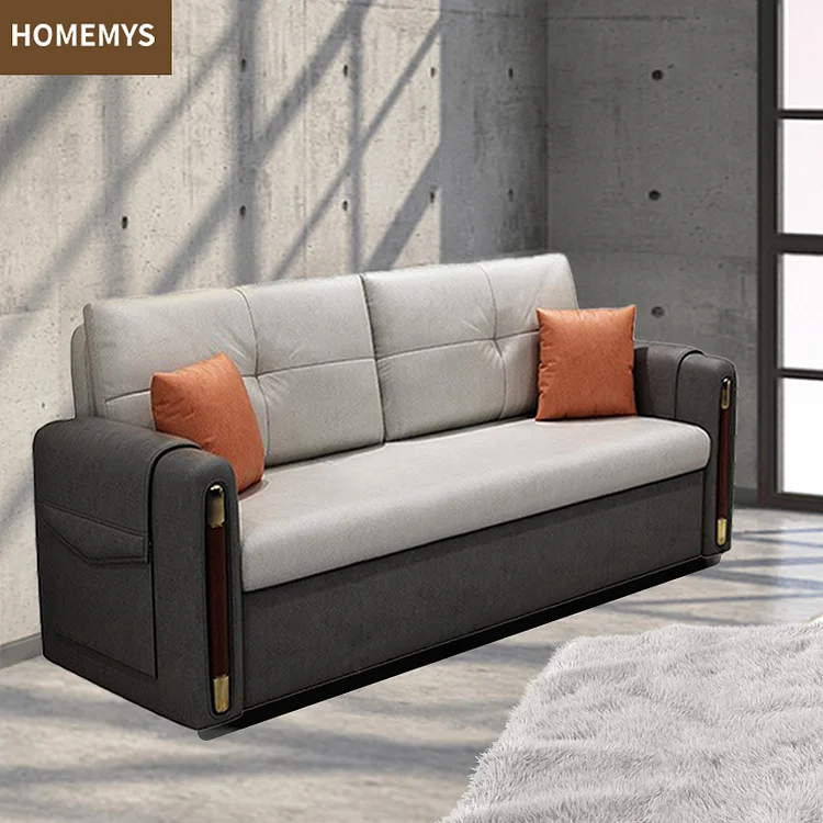 Homemys Modern Full Bed Sofa Bed Convertible Sofa with Storage Space