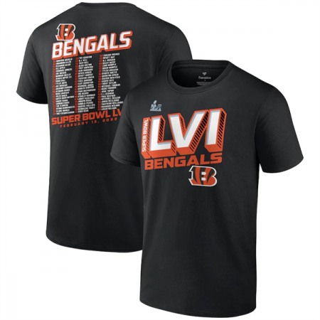 Men's Cincinnati Bengals Black Super Bowl LVI Champions T-Shirt AC0F