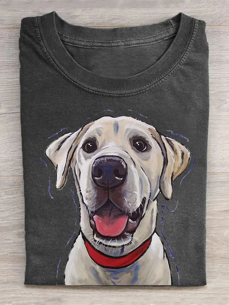 Labrador Smile Print T-Shirt