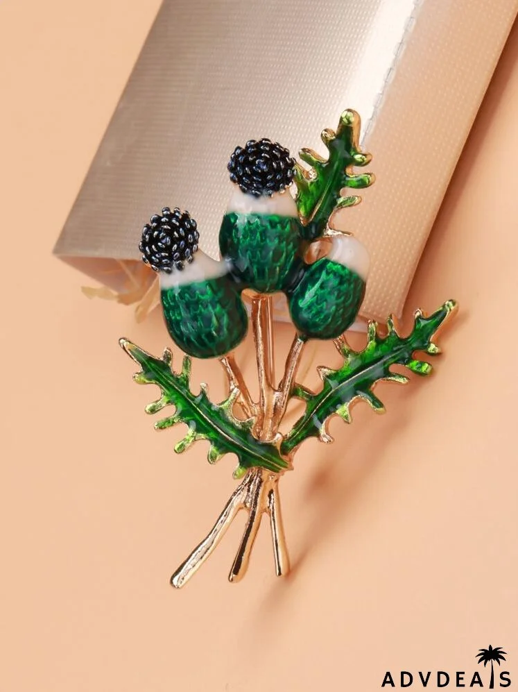 Plant Design Brooch