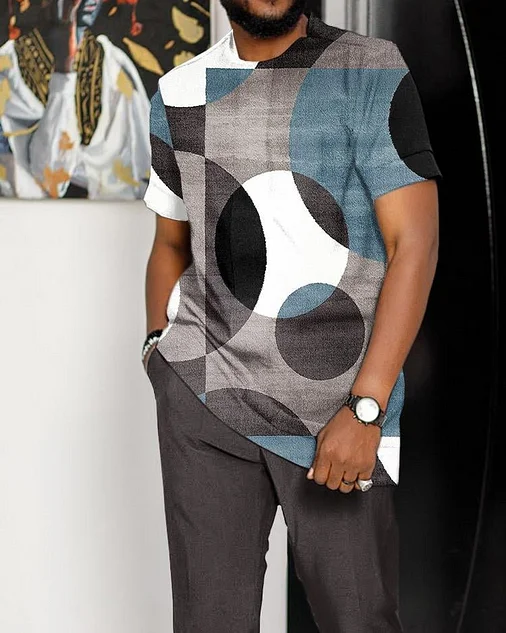 Men's Casual Colorblock Walking Suit-031