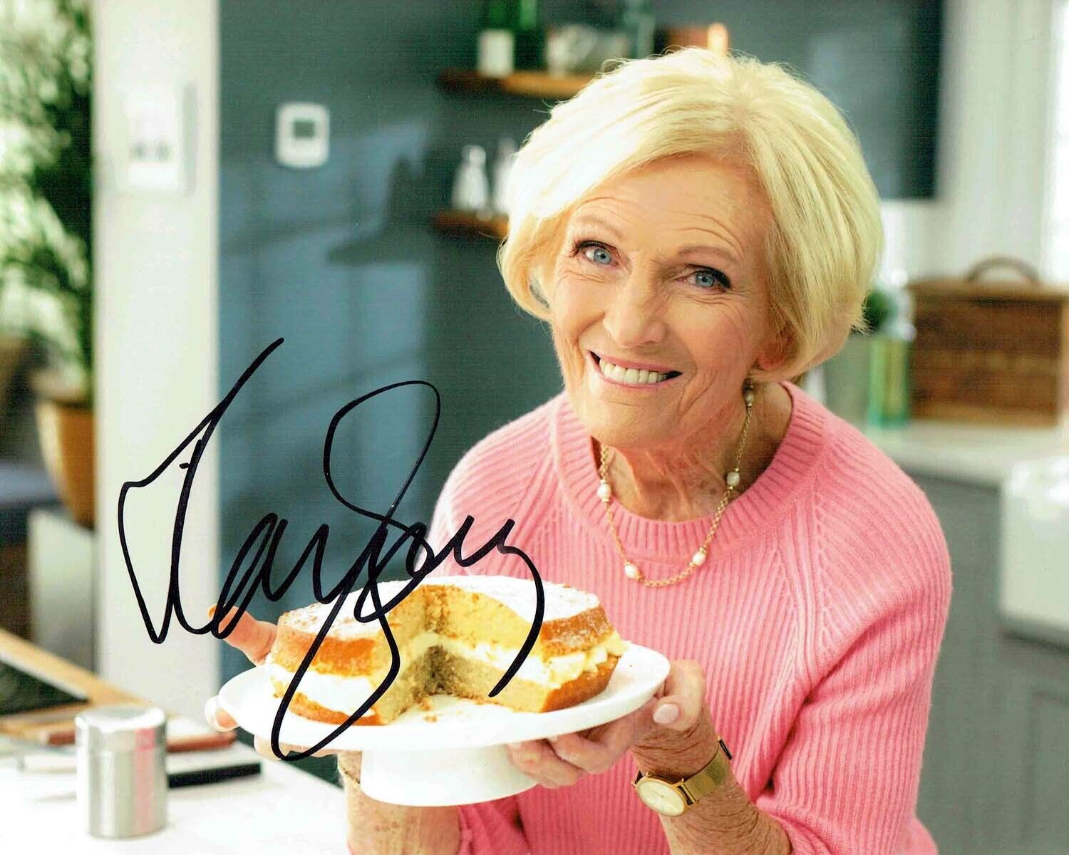 Mary BERRY SIGNED Autograph 10x8 Photo Poster painting A AFTAL COA British Bake Off TV Chef