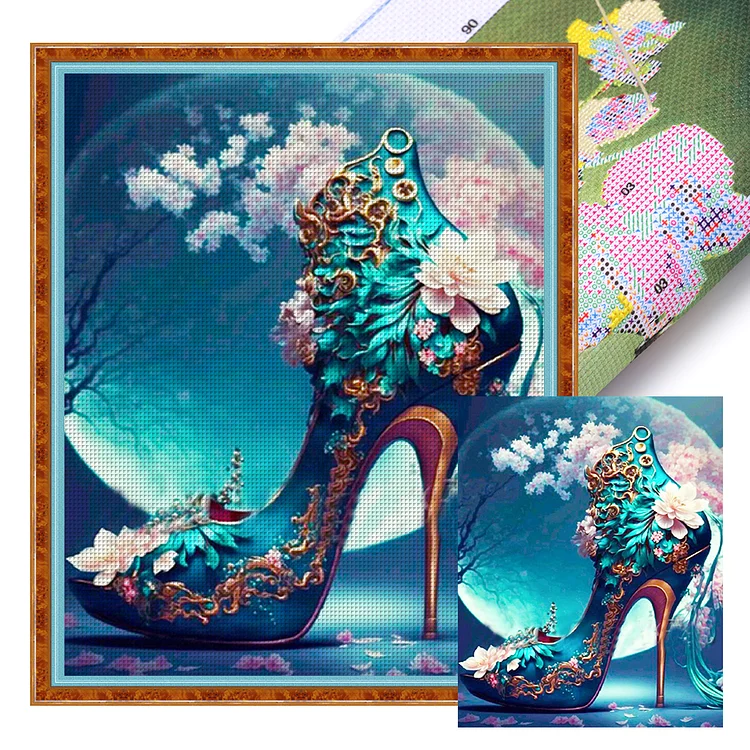 fantasy high heels - 11CT Printed Cross Stitch - 40*50cm(Canvas)
