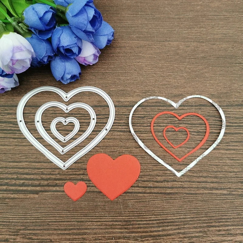 Heart-shaped ring Metal Cutting Dies Stencils For DIY Scrapbooking Decorative Embossing Handcraft Die Cutting Template