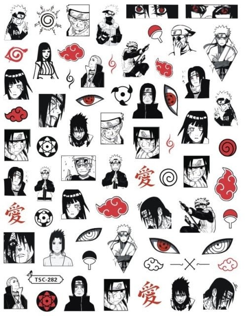 Naruto 3D Nail Art Stickers Decal Template Nail Stickers SP17134