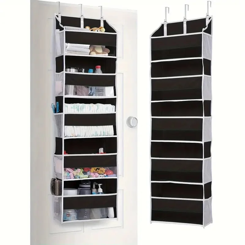 👍The Door Storage Organizer with 5 Pockets 10 Mesh Pockets