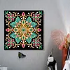Neonfarbenes Mandala-Muster speziell geformte 5D-DIY-Teilbohrer-Diamanten-Punkte, Edelstein-Kunst-Kits mit Rahmen, Diamanten-Gem&auml;lde, Edelstein-Kunst 