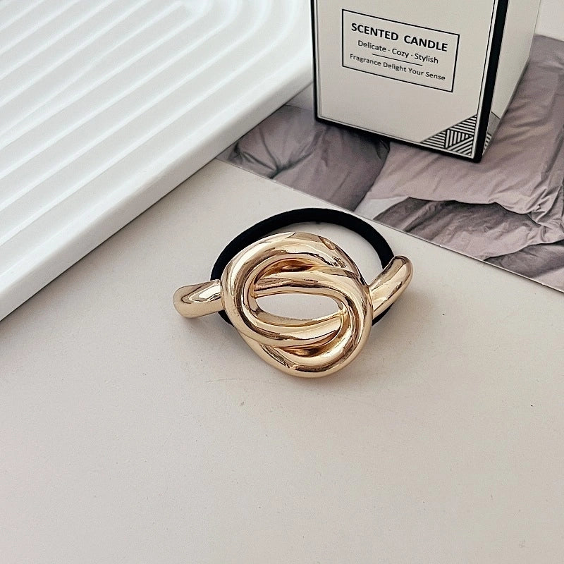 Women’s Minimalist IG Style Solid Color Zinc Alloy Hair Tie