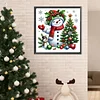 (40*40cm)Christmas Snowman - Full Round Drill Diamond Painting