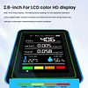 5-in-1 Indoor Air Quality Monitor USB Charging CO2 Detector with Temperature Humidity TVOC Display for Home Office Classroom Safety Monitoring