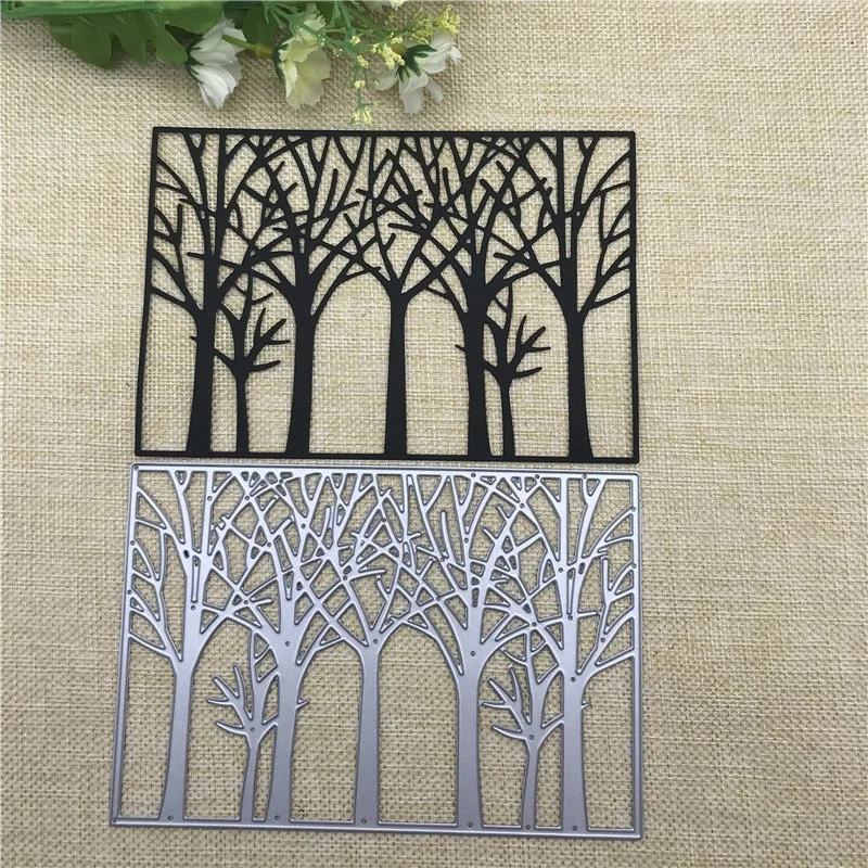 Nice Tree Cutting Dies background Metal Cutting Dies Stencils For Card Making Decorative Embossing Suit Paper Cards Stamp DIY