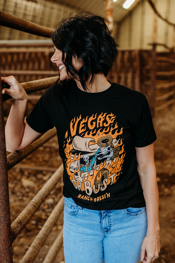 VEGAS OR BUST - BLACK TEE