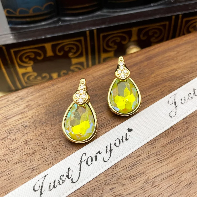 Zircon Water Drop Earrings