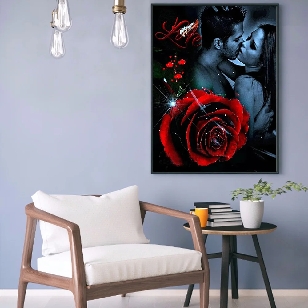 Diamond Painting - Full Round Drill - Rose Love