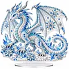 (Dragon)DIY Pearl Diamond Painting Acrylic Stand, Double-Sided Printed Tabletop Decoration, Special Shaped Diamond Art Craft Kit for Home Decor