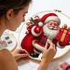 Santa W/ Gift Bag Full 11CT DIY Stamped Cross Stitch Kits for Adult 40x40cm tapestrymarket