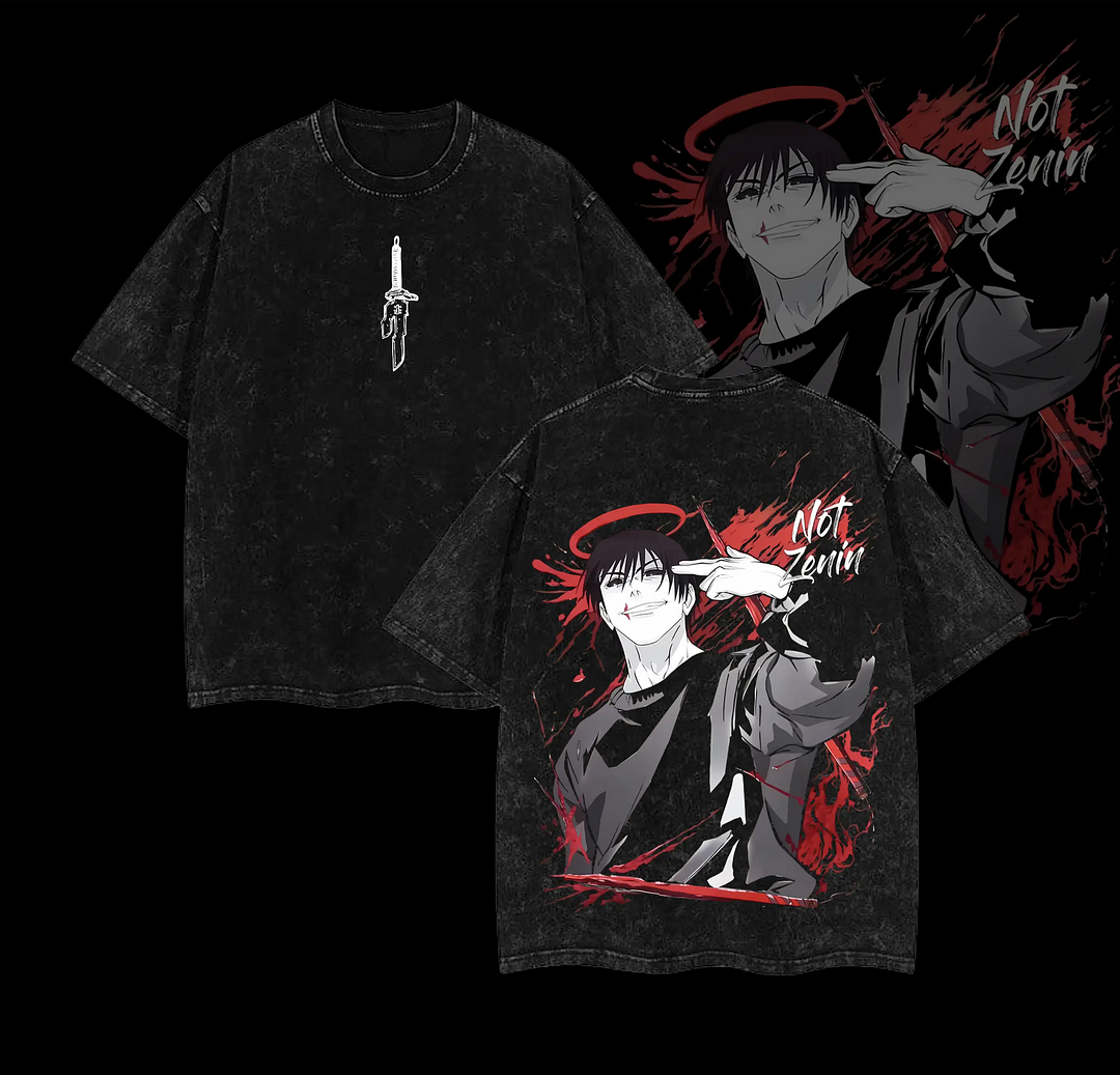 Jujutsu Kaisen Printed Unisex Washed T-Shirt