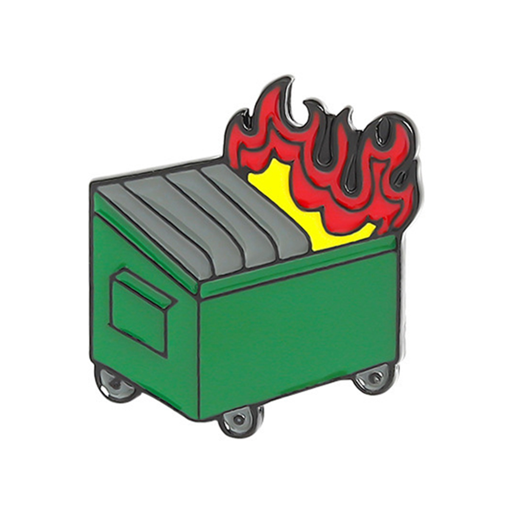 

Funny Fire Trash Can Brooch Adult Clothes Lapel Backpack Badge Jewelry Gift, 501 Original