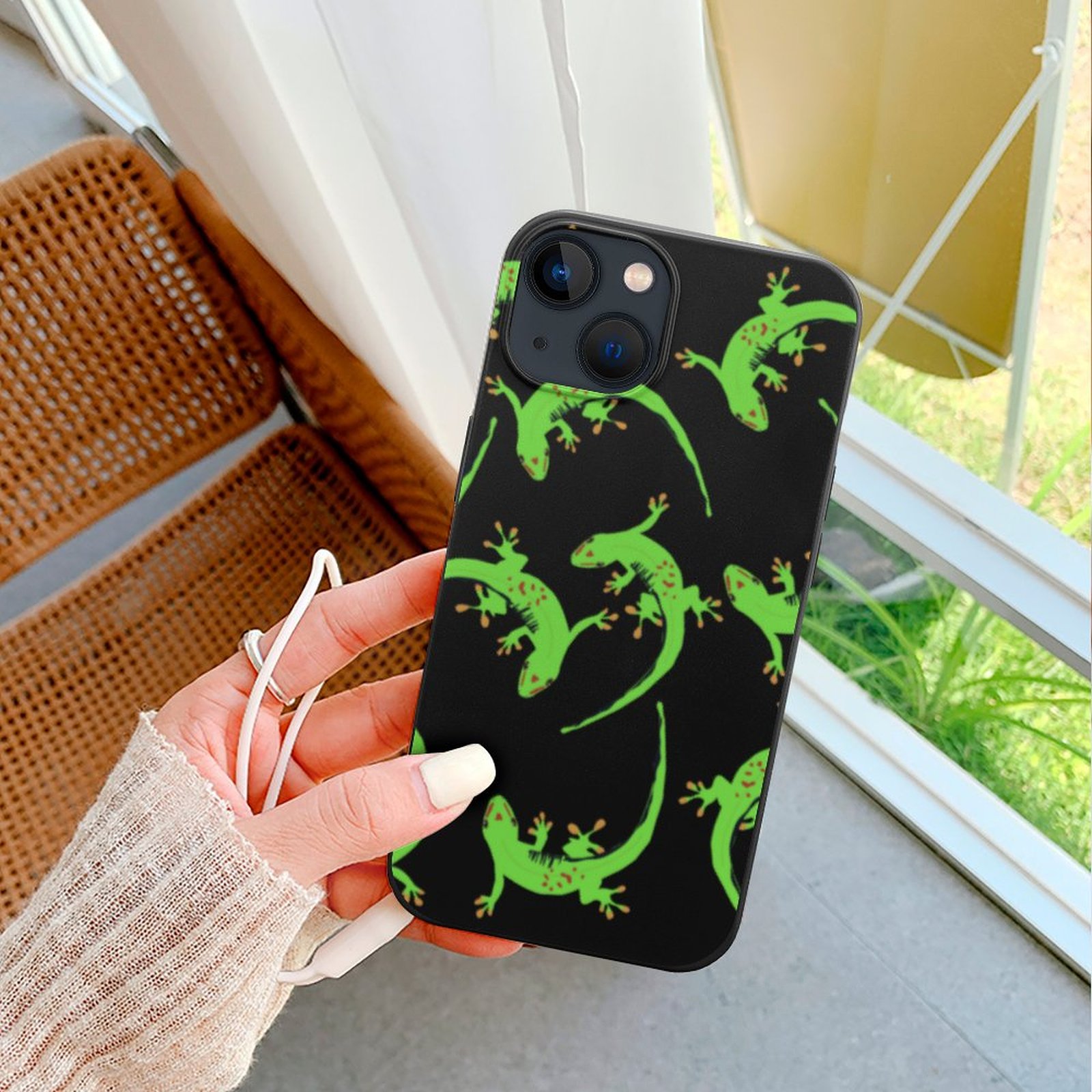 Gecko Lizard Reptile Printed TPU Phone Case For Apple Iphone 15/14/13/12 Pro Max Coolcoshirts