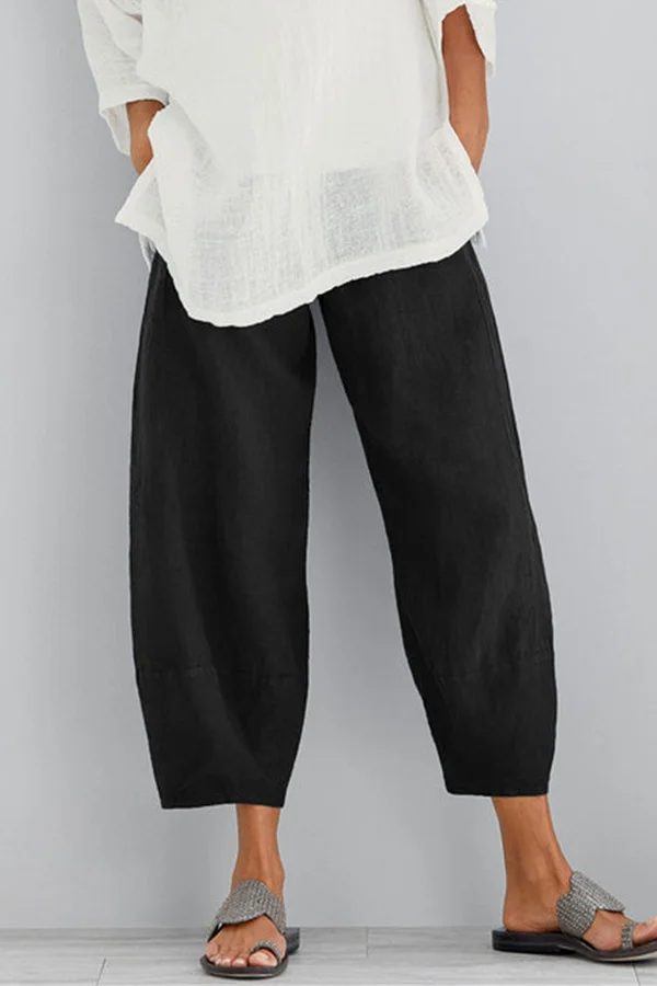 Solid Color Casual Fashion Nine Points Casual Pants-INSPIREUSE