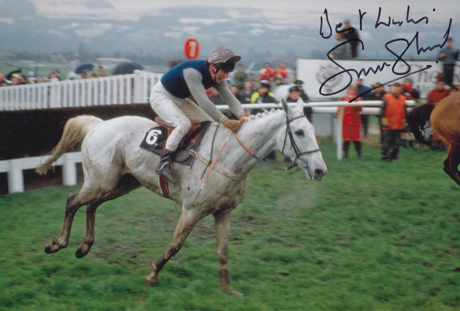SIMON SHERWOOD HAND SIGNED 12X8 Photo Poster painting DESERT ORCHID HORSE RACING AUTOGRAPH 5