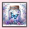 (US Local)Butterfly-18CT Stamped Cross Stitch Kit(50x50cm)