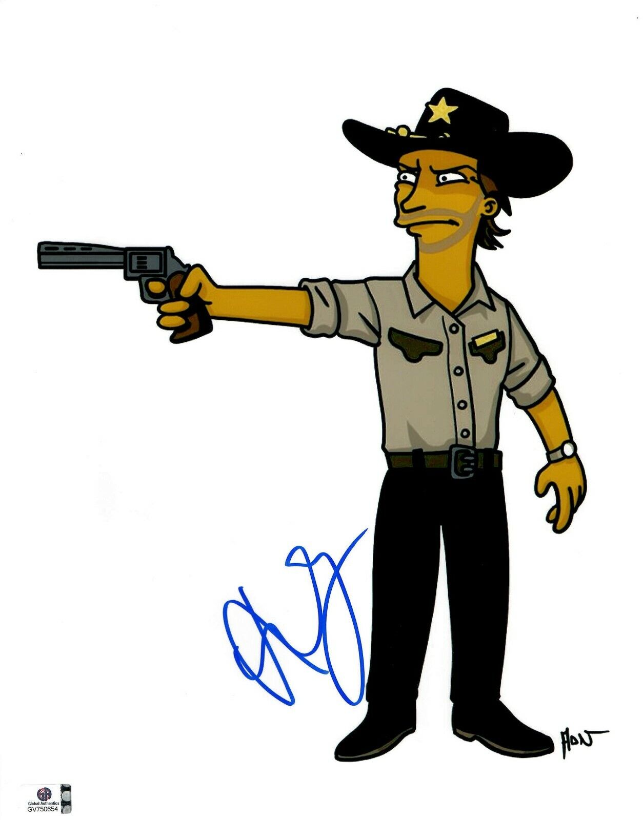 Andrew Lincoln Signed Autographed 11X14 Photo Poster painting Walking Dead Simpsons GV750655