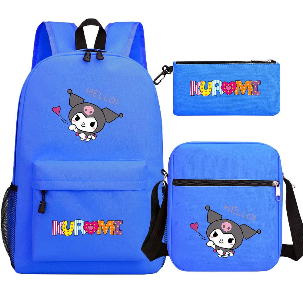 Mayoulove Kuromi Backpack Large Capacity Cute Design for School and Outdoor Activities-Mayoulove