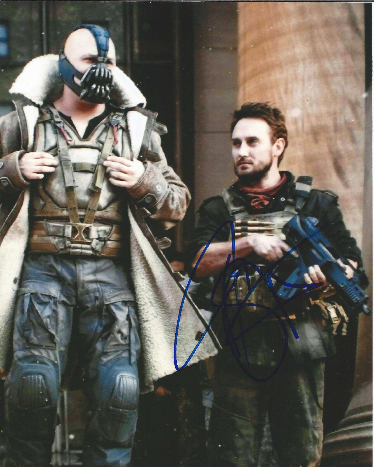 JOSH STEWART HAND SIGNED AUTHENTIC 'THE DARK KNIGHT RISES' 8X10 Photo Poster painting w/COA BANE