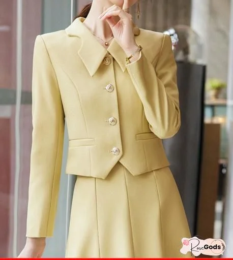 Shawl Collar Sheath Work Solid Jacket